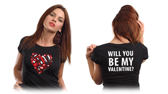 Tričko Will you be my Valentine? FaxCOPY